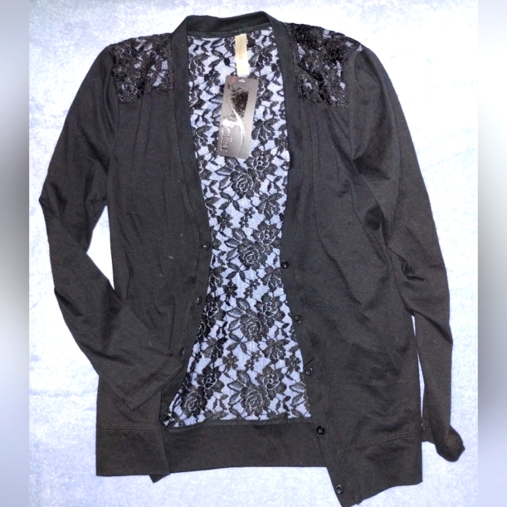 Lace back cardigan
